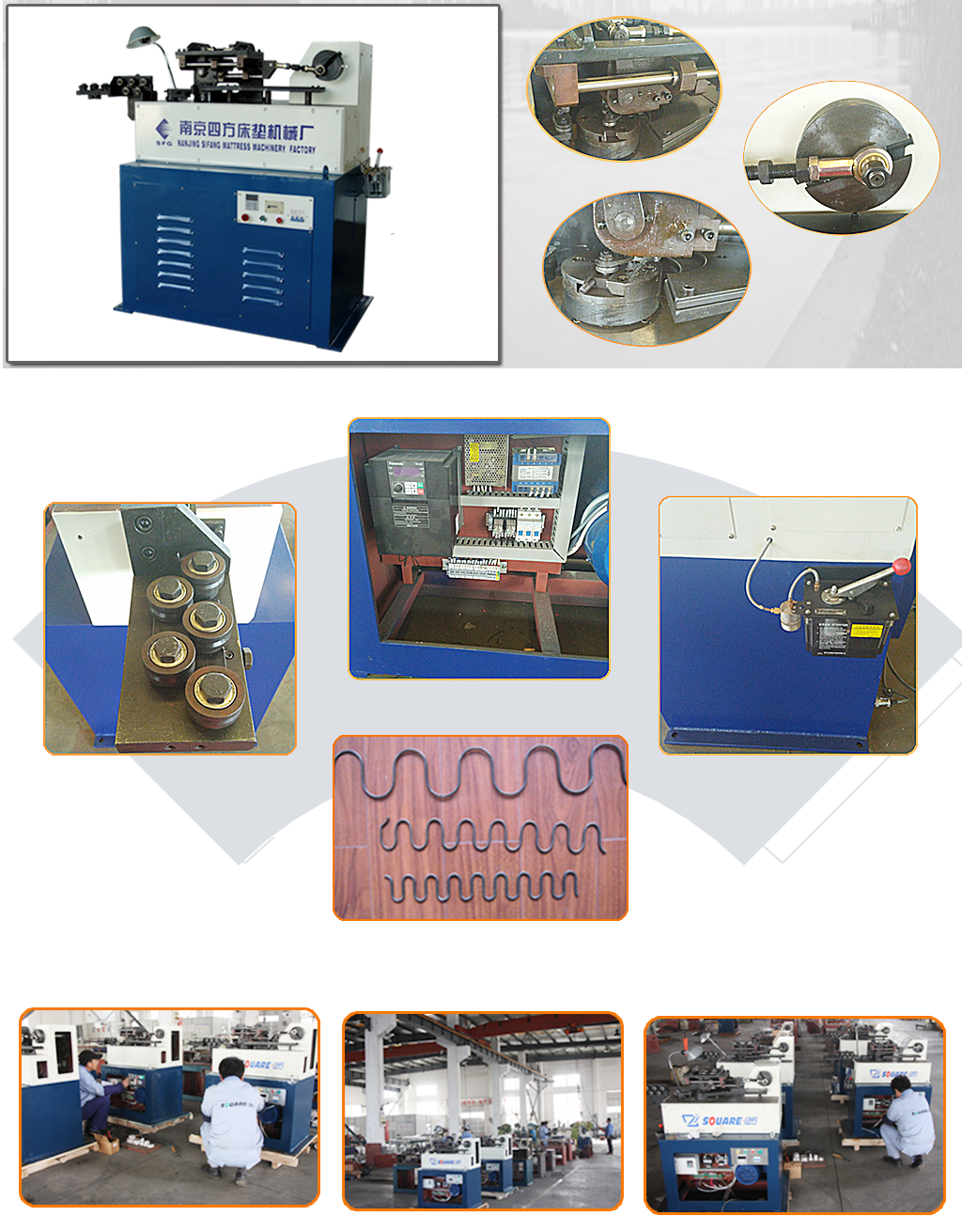 QH2 automatic s-shape spring forming machine details