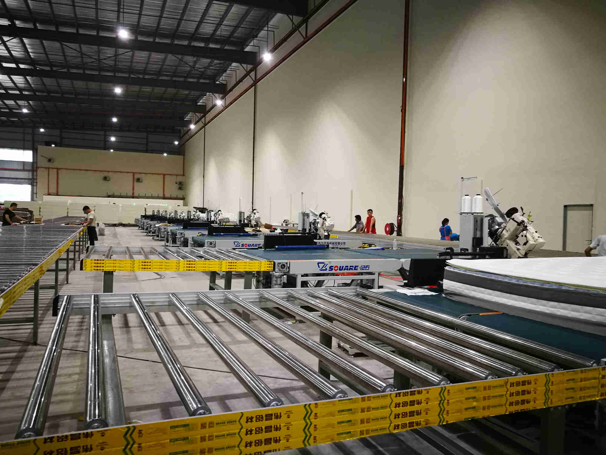 What mattress equipment is needed to open a small mattress processing plant?