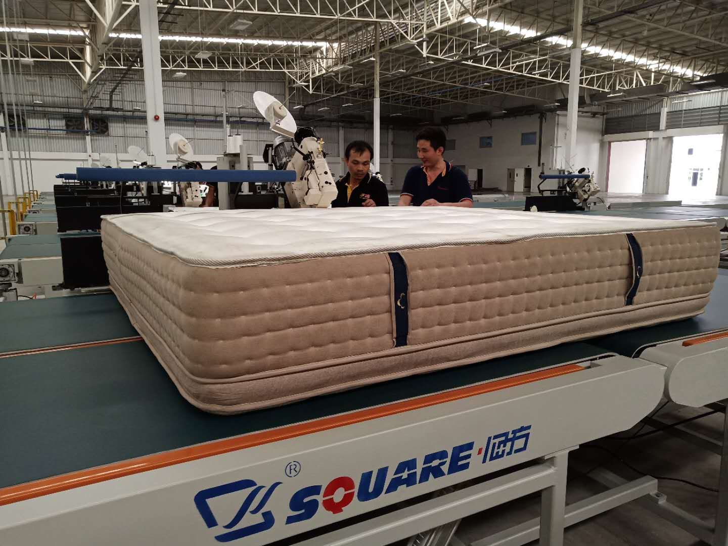 The maintainence of 14 sets of mattress tape edge machine for Sleemon